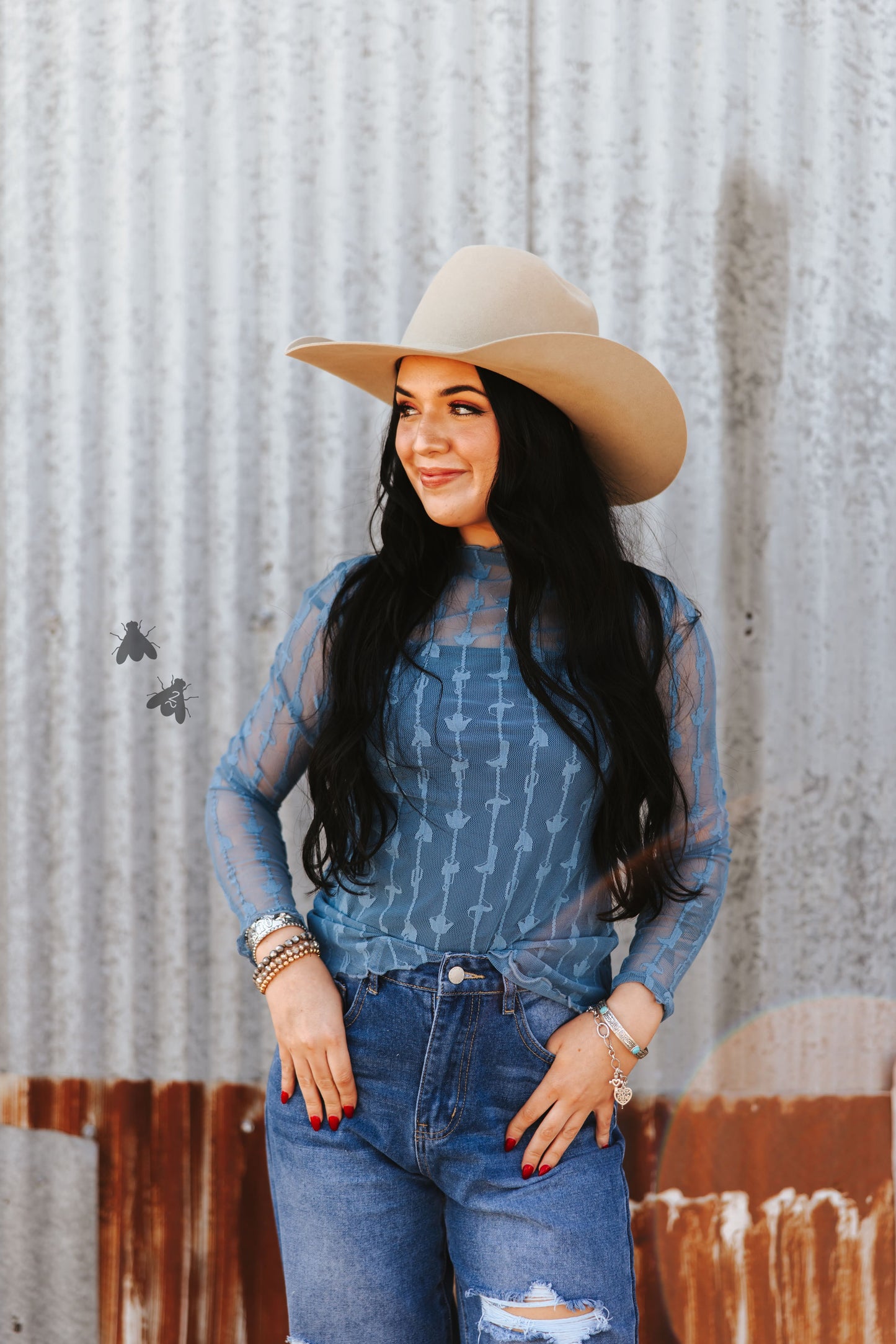 Lariat Lace Long Sleeve *Denim*
