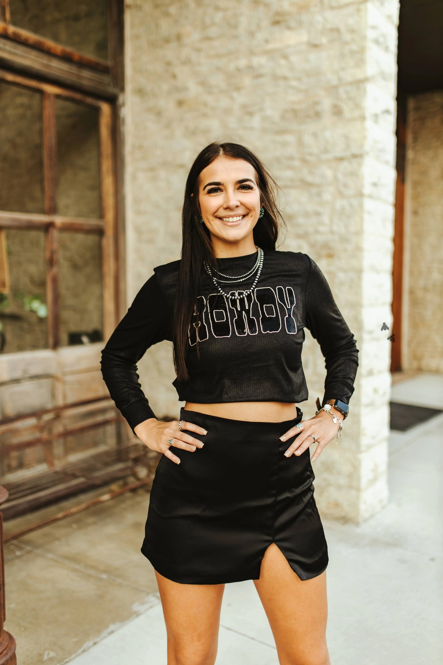 Howdy Sequins Long Sleeve