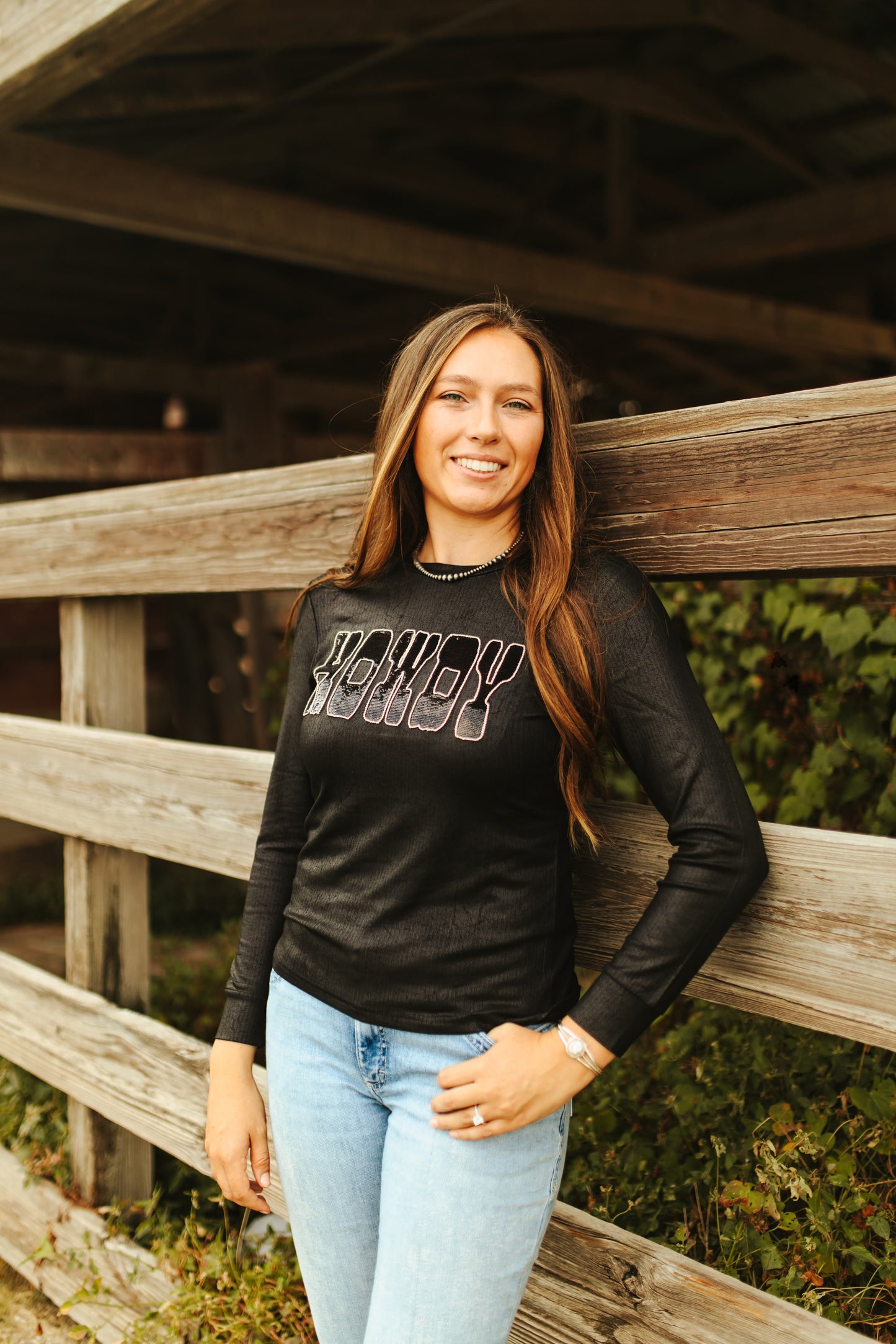 Howdy Sequins Long Sleeve