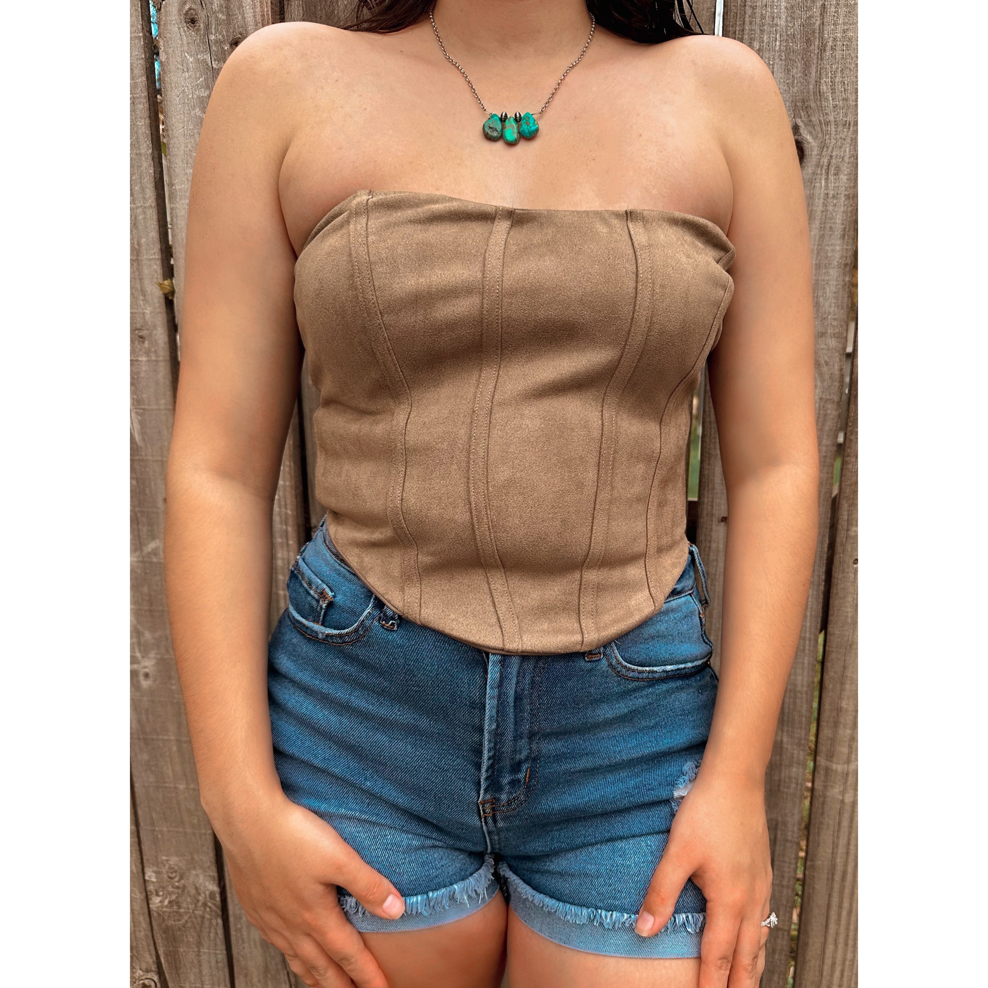 Bluegrass Suede Corset Top – SouthernBelles Co.