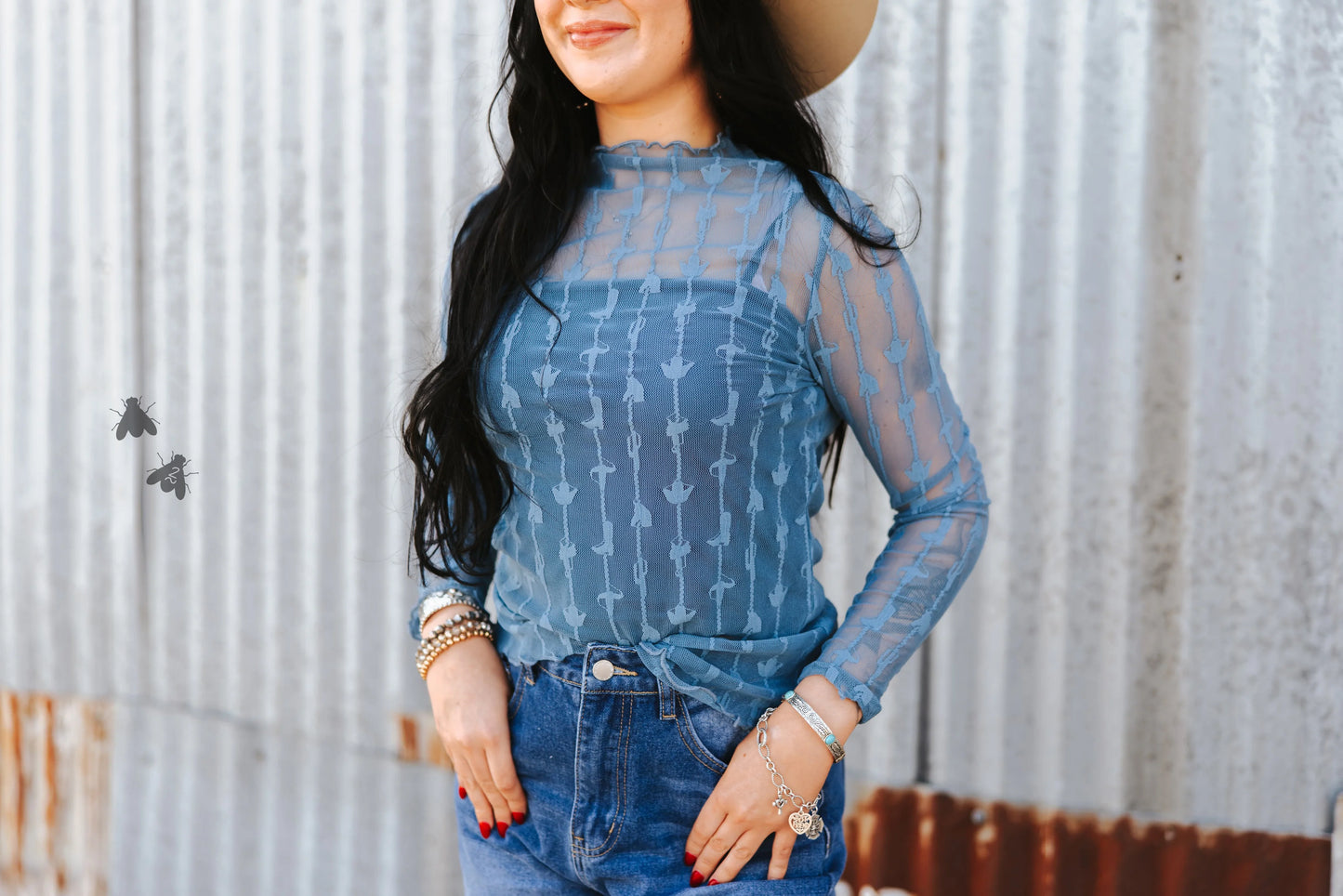 Lariat Lace Long Sleeve *Denim*