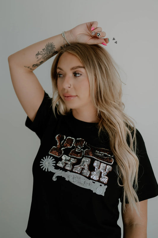 SIZE SMALL Spur Me Silvers Tee