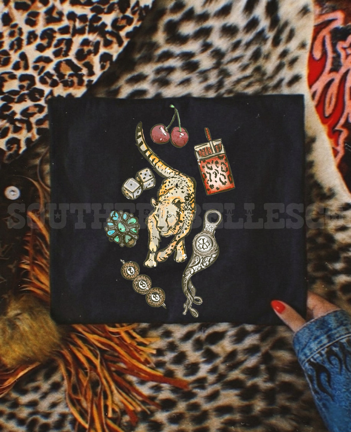 PREORDER Cheetah Collage Tee/Crew (SHIPS TO ME: 20-24 BUSINESS DAYS AFTER 10/20)