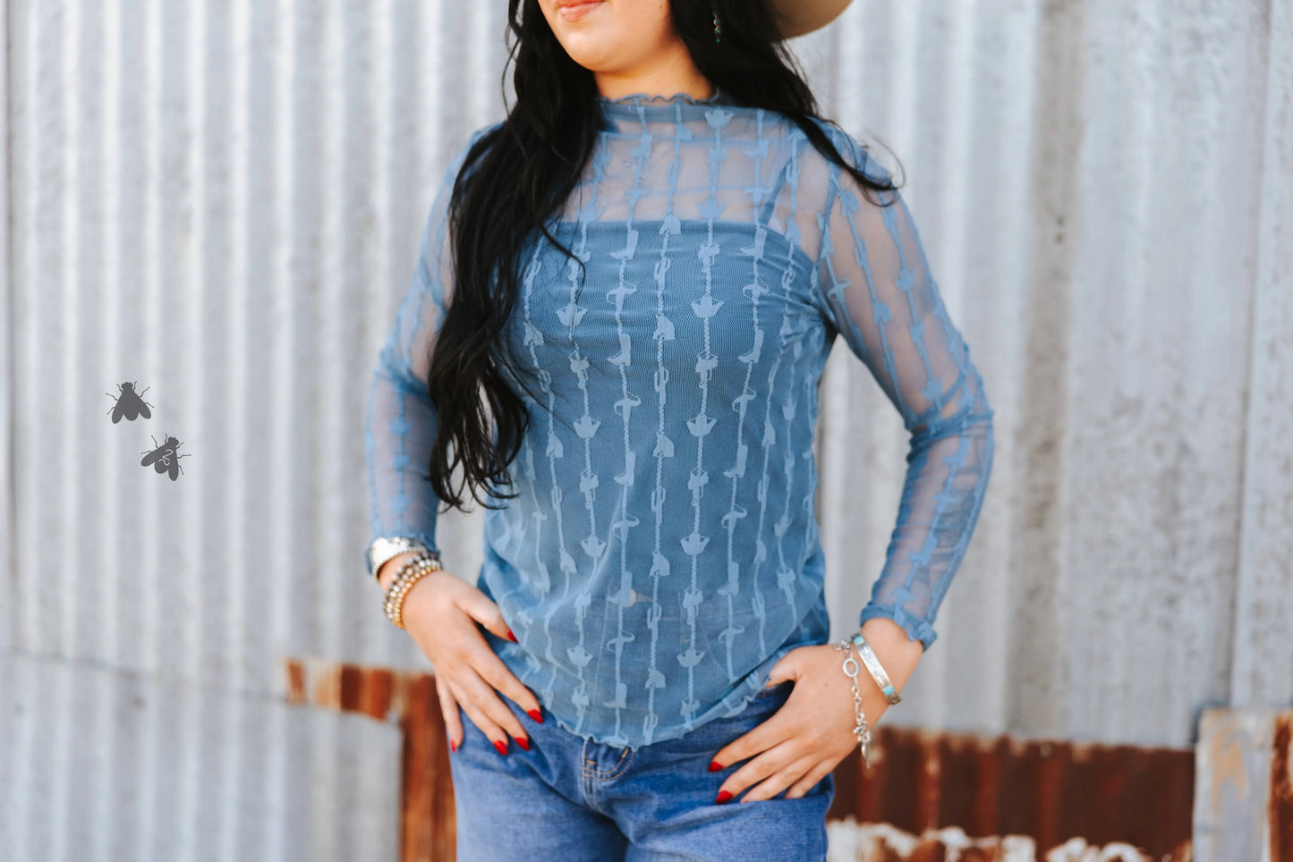 Lariat Lace Long Sleeve *Denim*