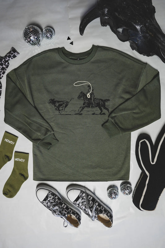 SIZE LARGE Stop On A Dime Crewneck