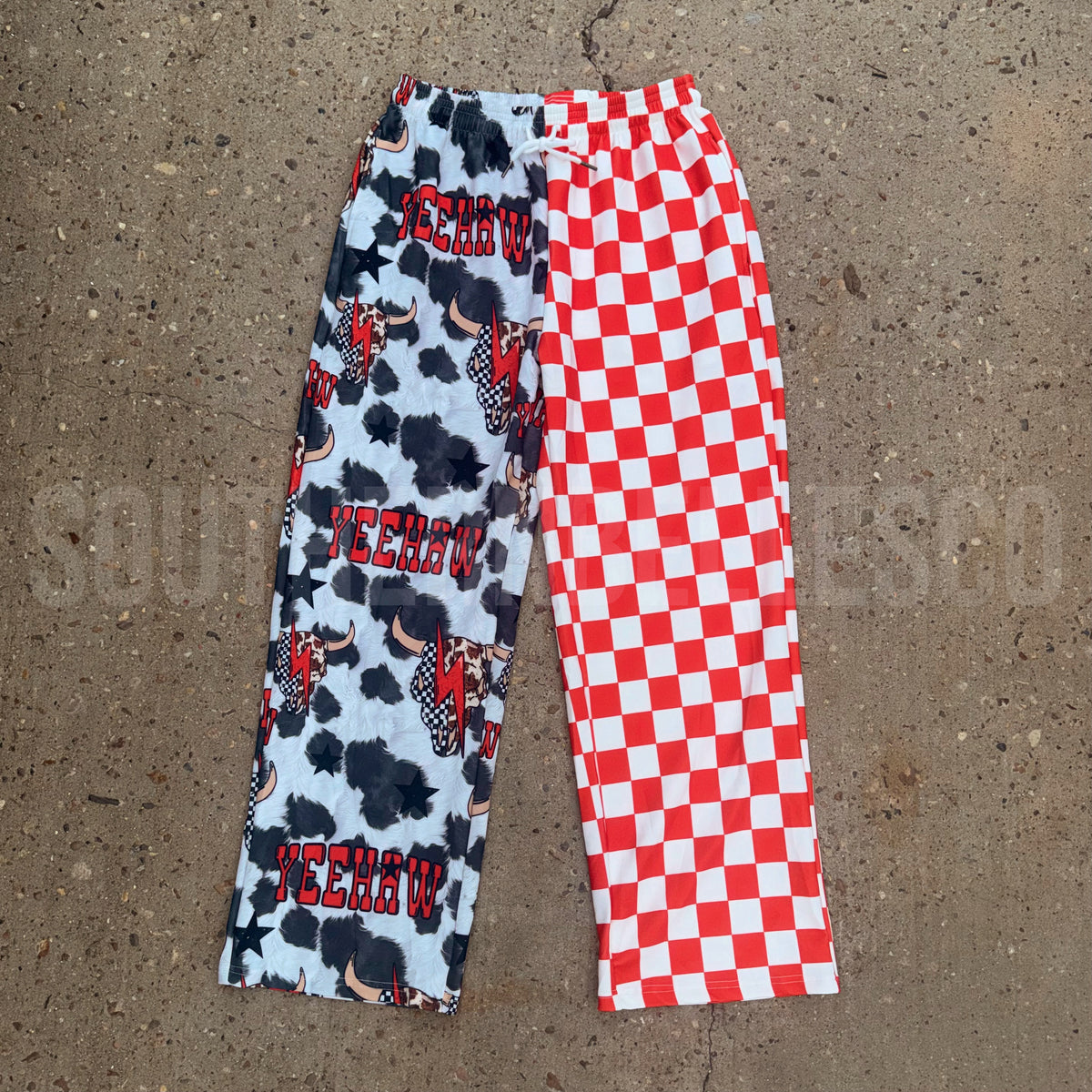 SIZE SMALL YeeHaw Checkered Wide Leg Pants