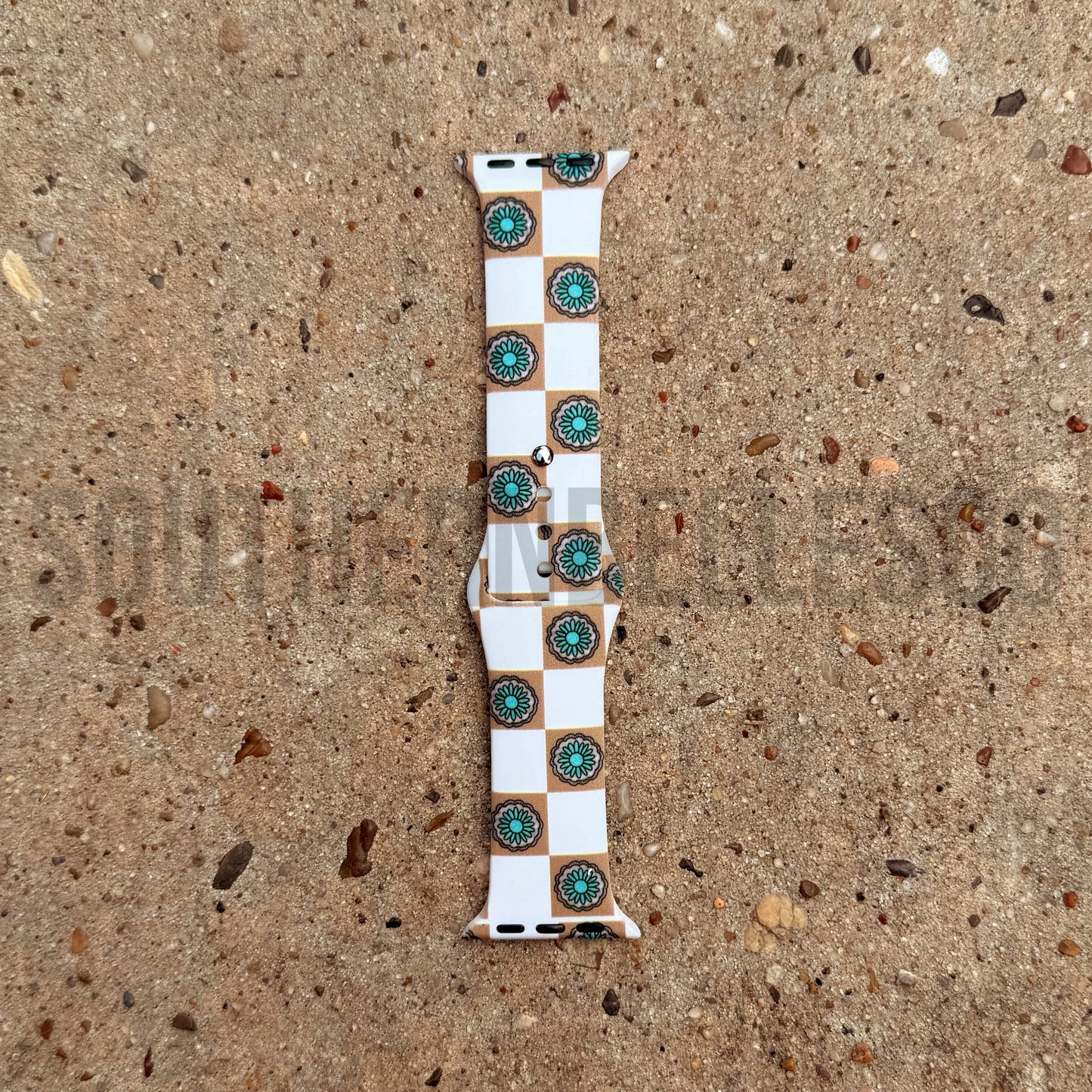Checkered Concho Apple Watchband