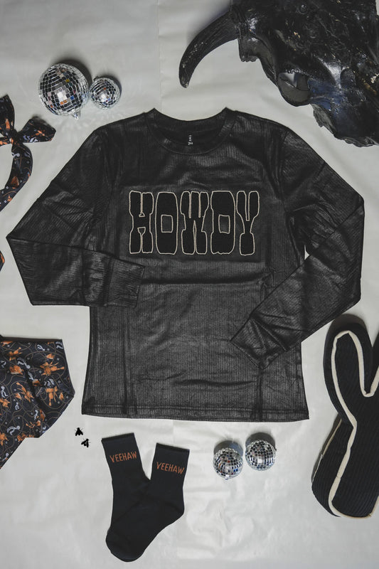 Howdy Sequins Long Sleeve