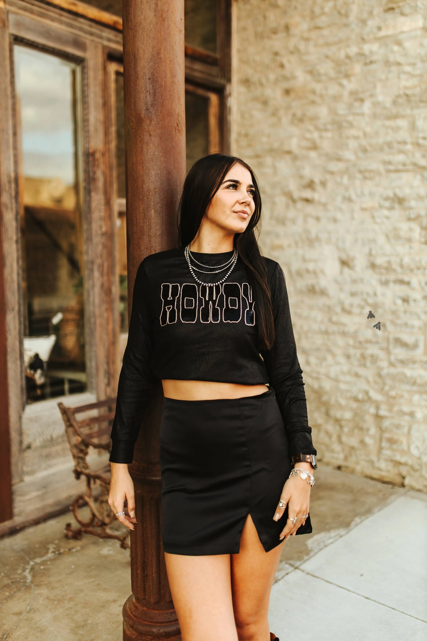 Howdy Sequins Long Sleeve
