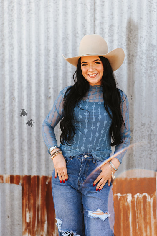 Lariat Lace Long Sleeve *Denim*