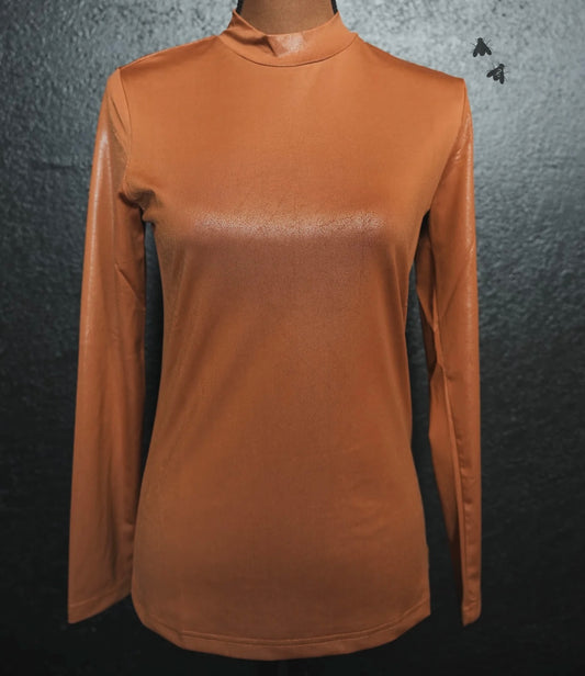 SIZE SMALL Saddle Leddy Leather Top