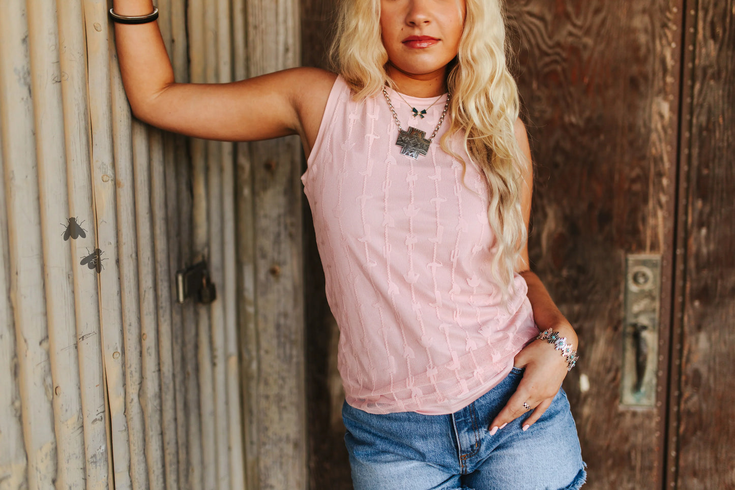 My Lady Lace Tank *Dusty Rose*