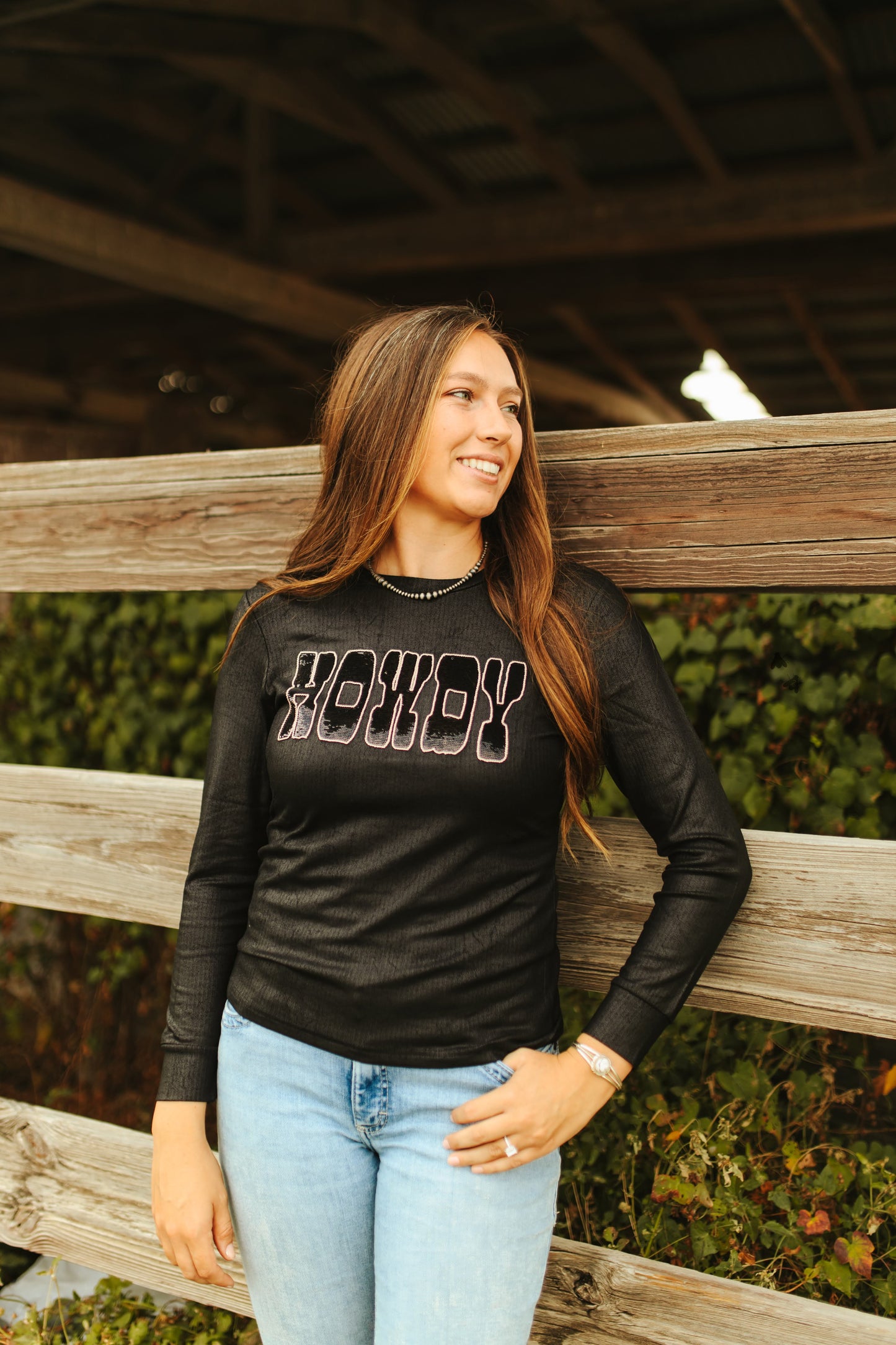 Howdy Sequins Long Sleeve