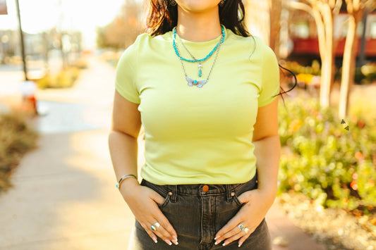 Cloud Basic Snug Tee *Lime*