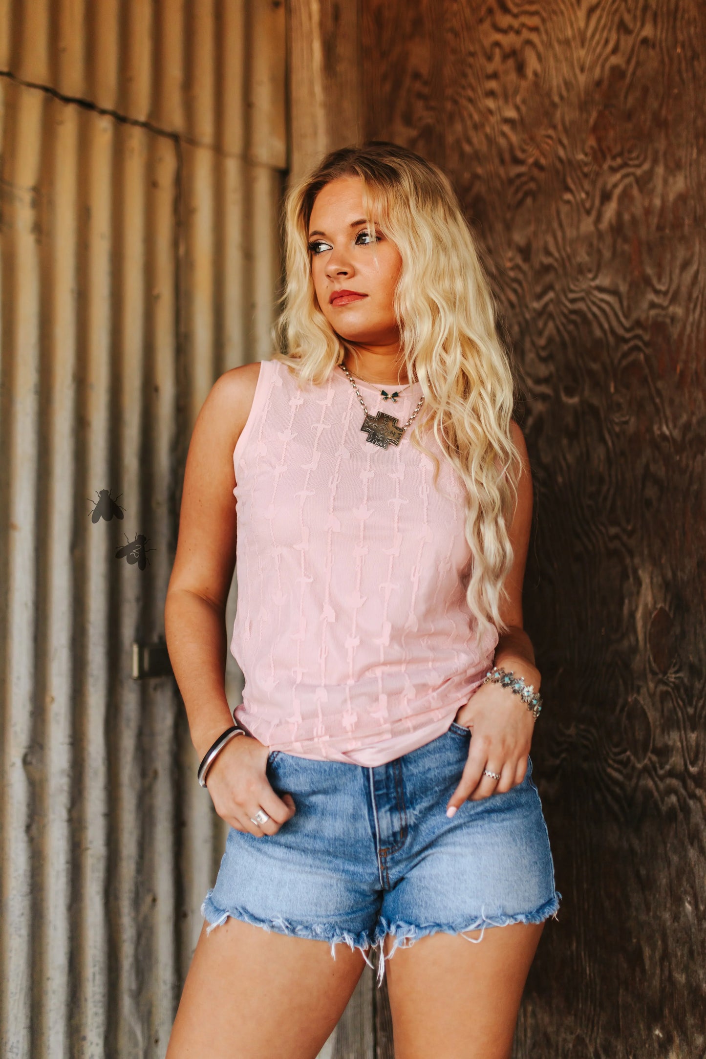My Lady Lace Tank *Dusty Rose*