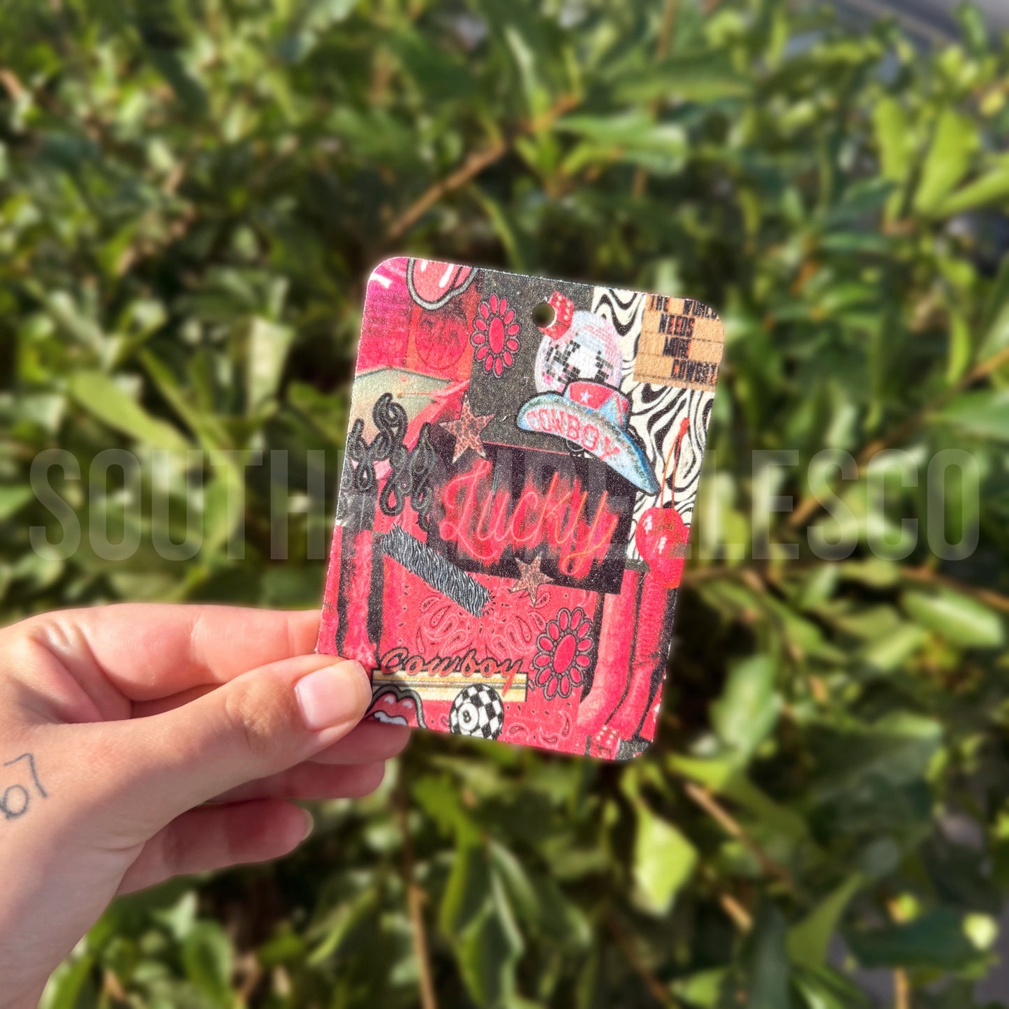 Lucky Cowboy Felt Freshie