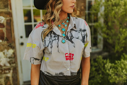 SIZE L/XL Giddy Up Crop