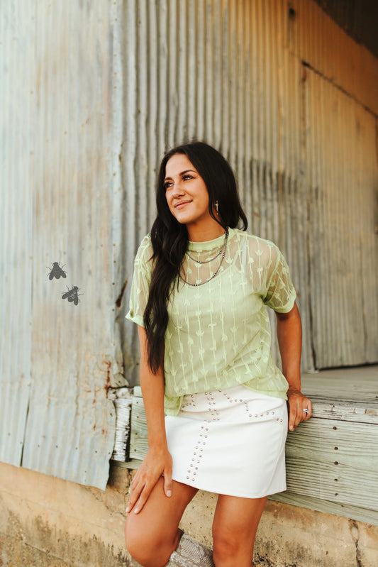 Cowtown Cutesy Top *Lime*