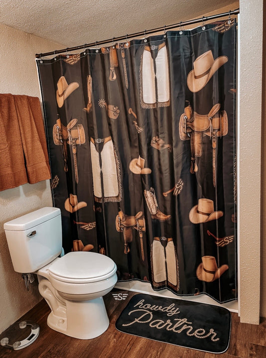 Classic Western Shower Curtain Set (SHIPS: 5-7 BUSINESS DAYS)