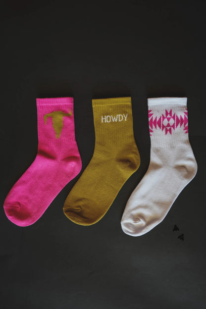 Skull Agave Crew Socks