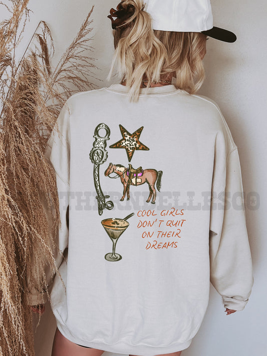 PREORDER Cool Girls Don’t Quit Tee/Crew (SHIPS TO ME: 20-24 BUSINESS DAYS AFTER 11/05)