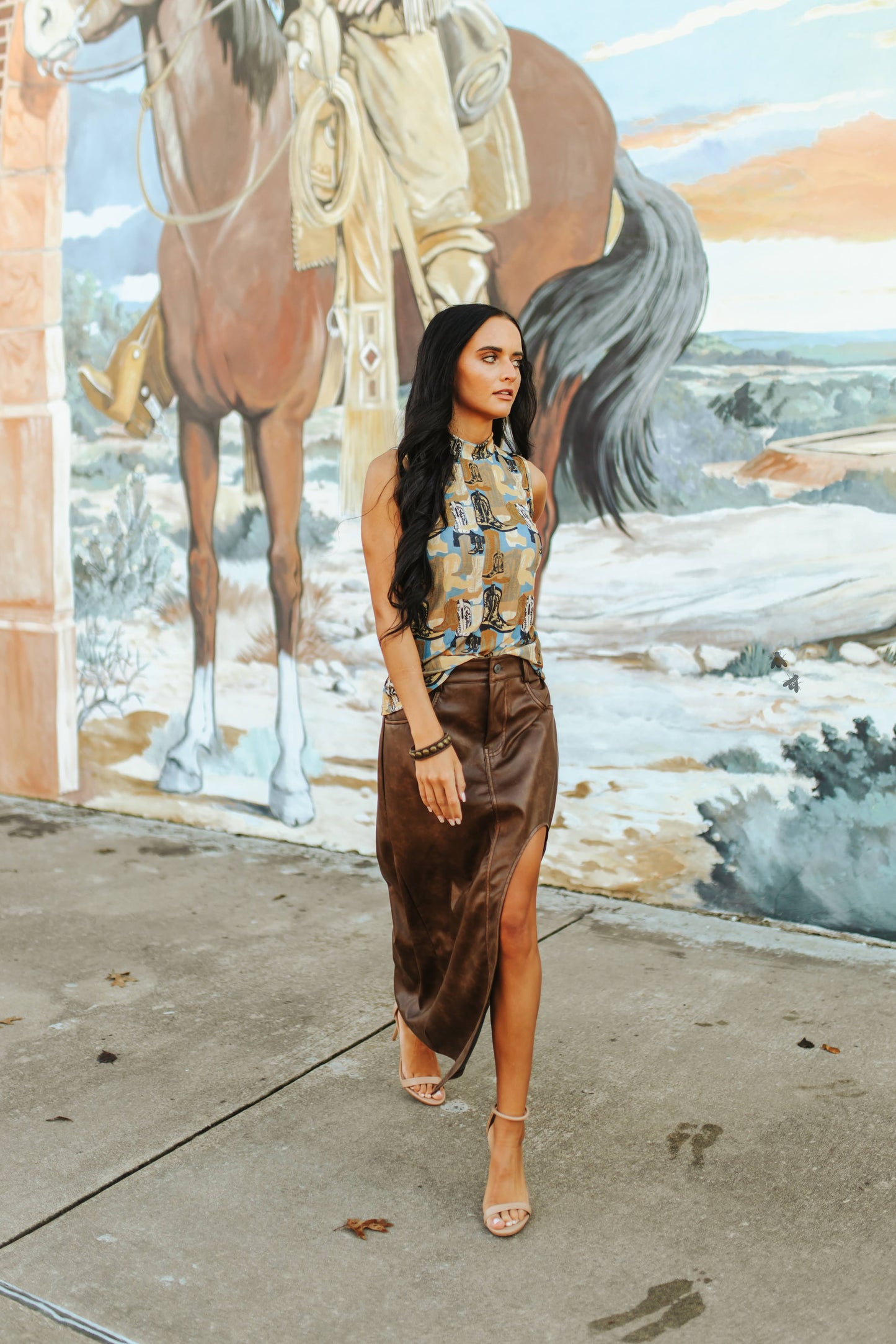 SIZE LARGE Limousine Leather Skirt