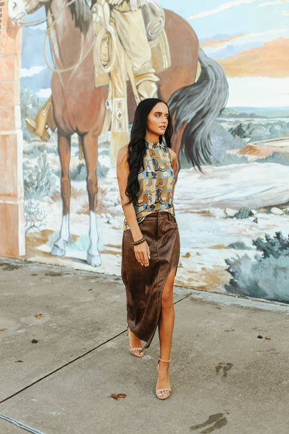 SIZE LARGE Limousine Leather Skirt
