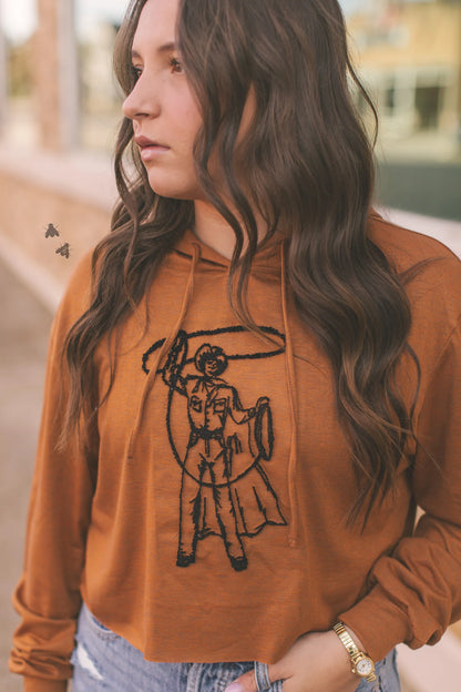 Cowboy Caller Crop Hoodie