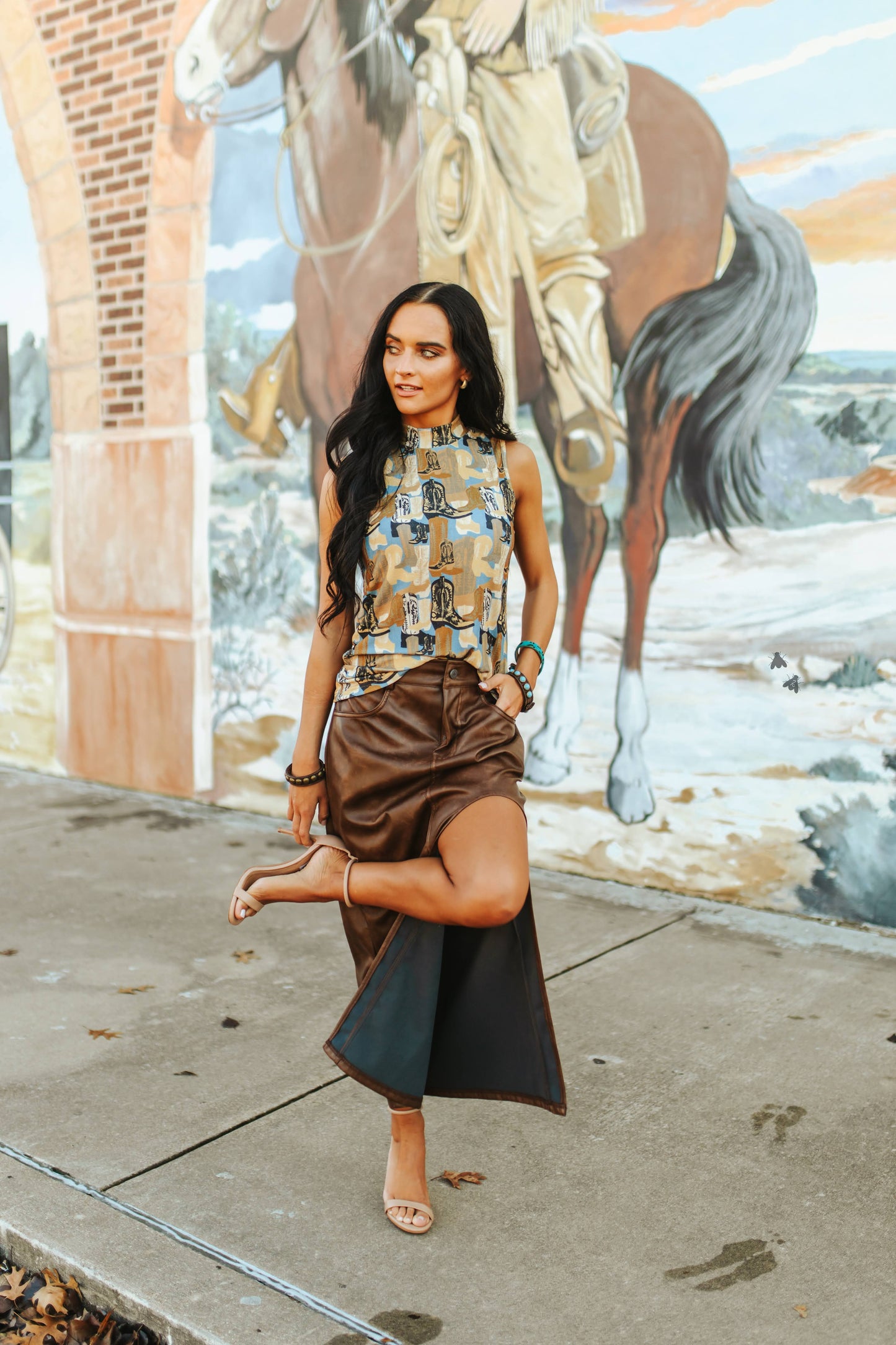 SIZE LARGE Limousine Leather Skirt