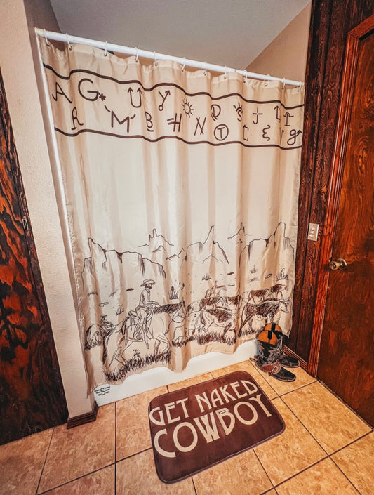 Cattle Drive Shower Curtain Set (SHIPS: 5-7 BUSINESS DAYS)