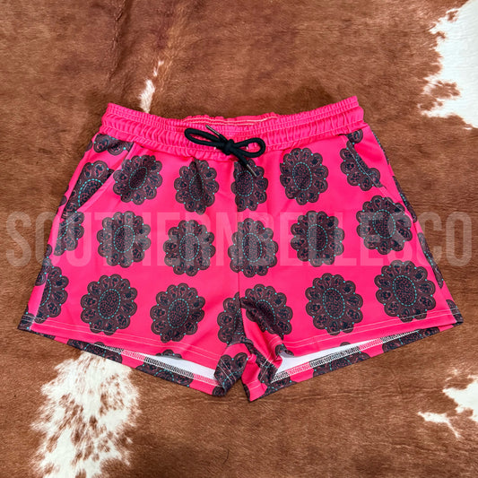 SIZE MEDIUM Leopard Concho Lounge Shorts