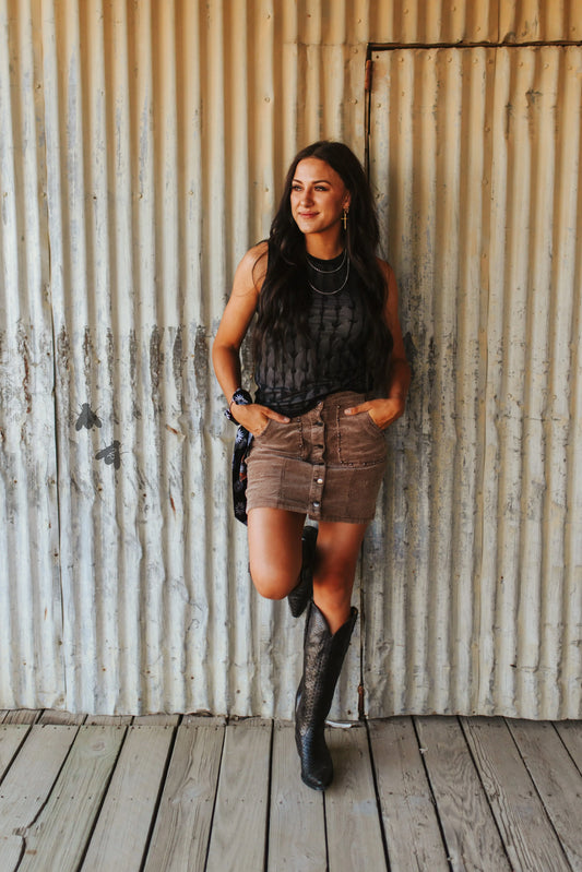 My Lady Lace Tank *Midnight*