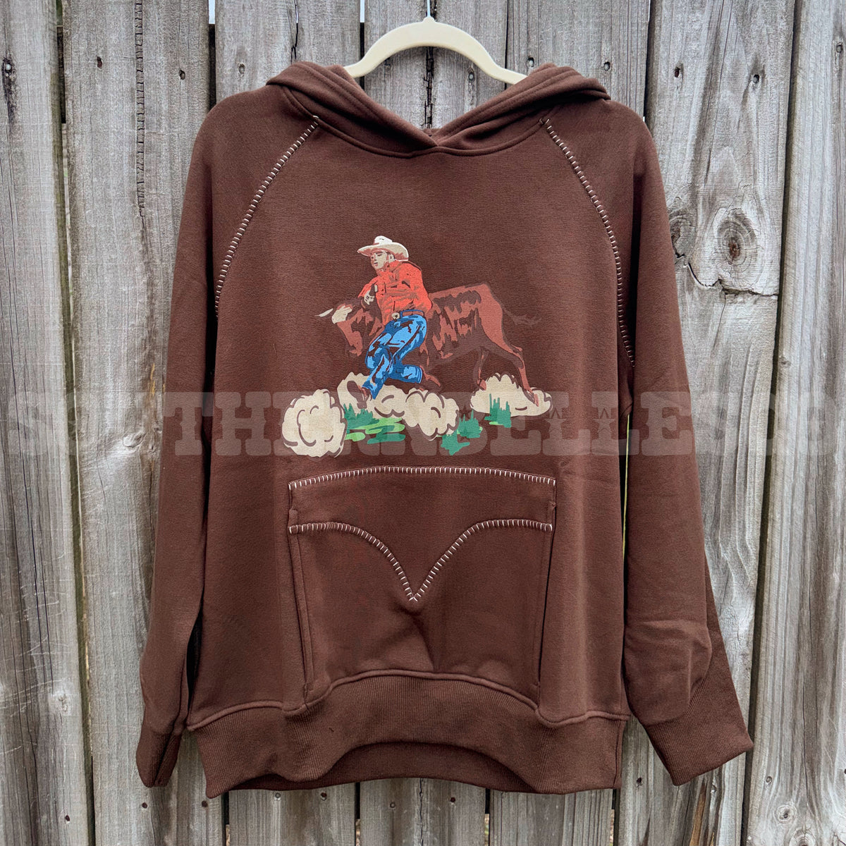 SIZE MEDIUM The Bulldogger Hoodie *Chocolate*