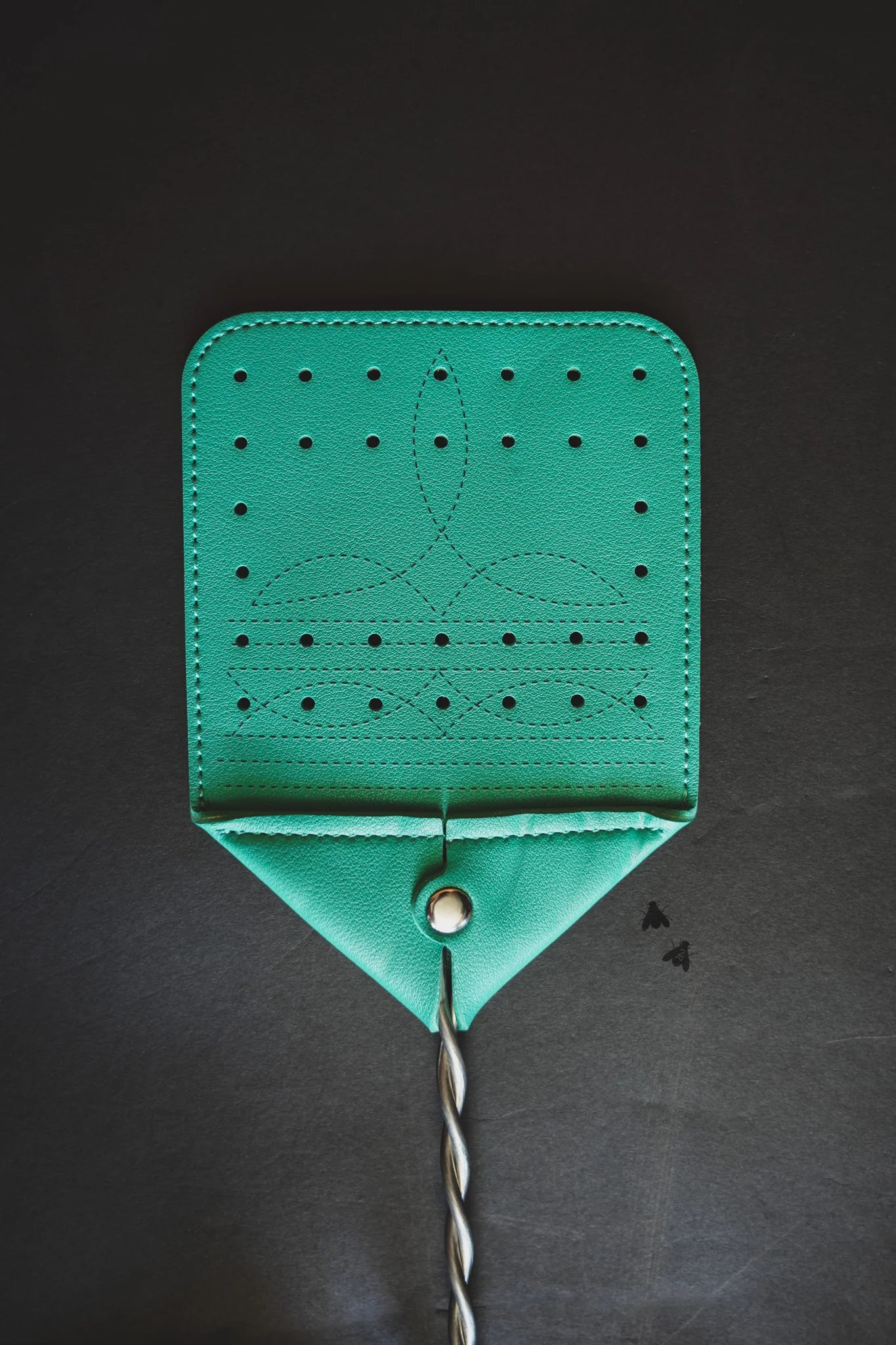 Turquoise Boot Stitch Fly Swatter