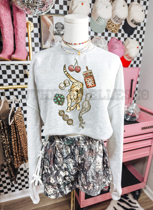 PREORDER Cheetah Collage Tee/Crew (SHIPS TO ME: 20-24 BUSINESS DAYS AFTER 10/20)