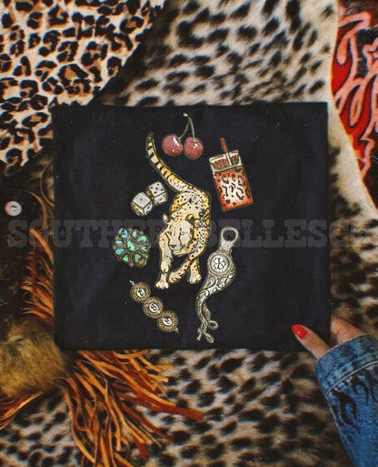 PREORDER Cheetah Collage Tee/Crew (SHIPS TO ME: 20-24 BUSINESS DAYS AFTER 10/20)