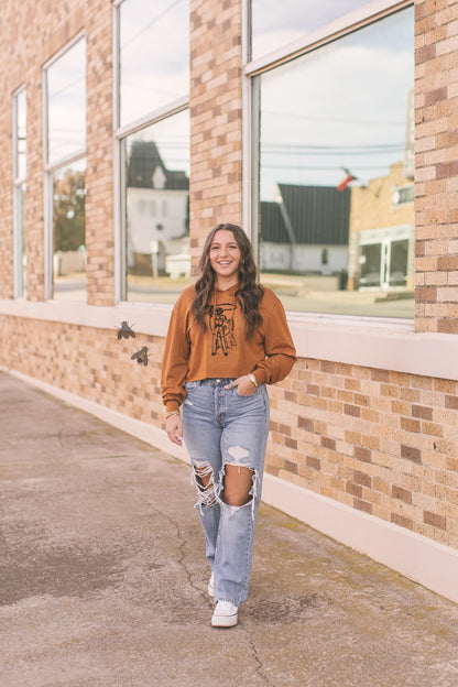 Cowboy Caller Crop Hoodie