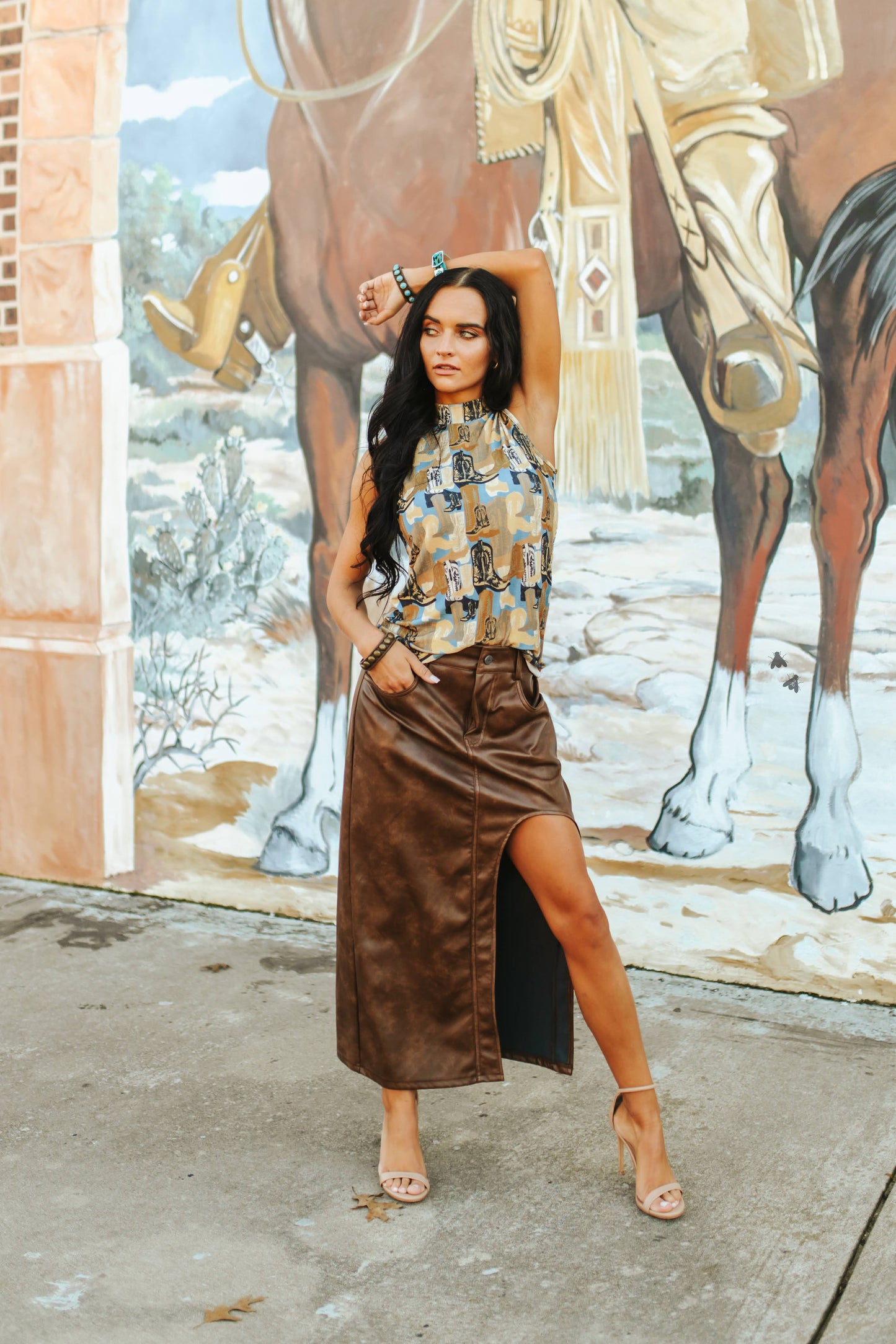 SIZE LARGE Limousine Leather Skirt