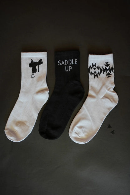 Saddle Up Crew Socks