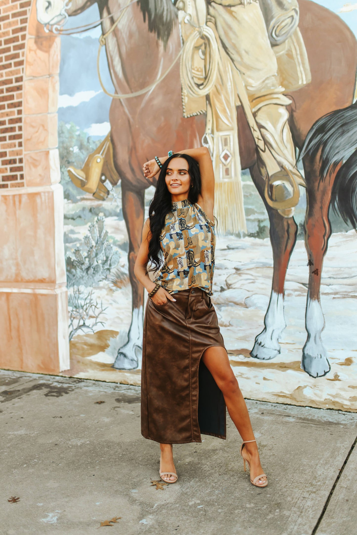 SIZE LARGE Limousine Leather Skirt