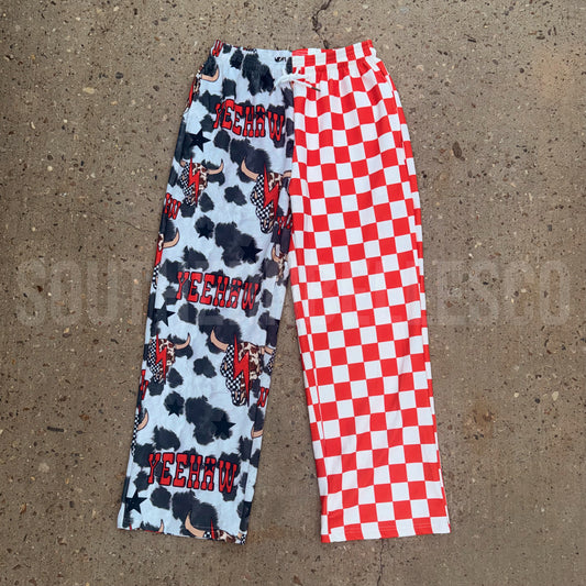 SIZE SMALL YeeHaw Checkered Wide Leg Pants
