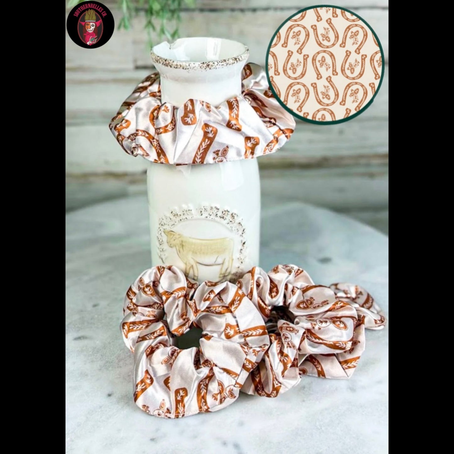 Terracotta Horseshoe Scrunchie