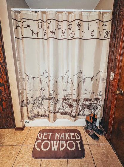 Cattle Drive Shower Curtain Set