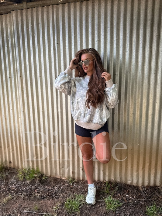 PREORDER Soft Spun Crewneck in Light Timber Haze Camo (SHIPS TO ME: DECEMBER)