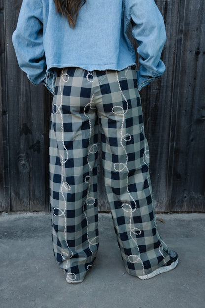 Off Tha Track Boxer Pants *Ropey Gingham*