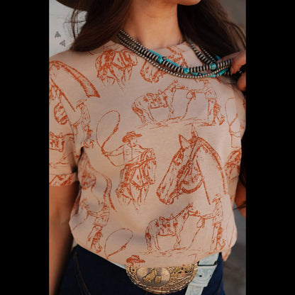 Doodle Dos Tee *Saddle*