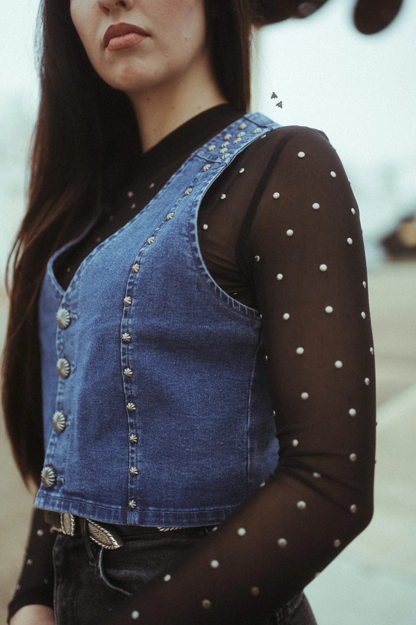 SIZE S/M Pecos Queen Denim Vest