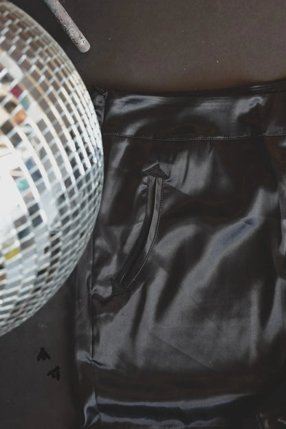 SIZE SMALL Cowboy Tuxedo Satin Shorts