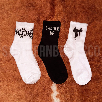 Saddle Up Crew Socks