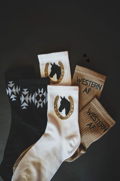 Western AF Crew Socks